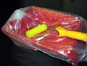 Sparen mit auf links gedrehter PE Einkaufstüte